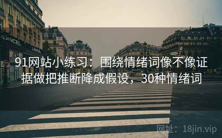 91网站小练习：围绕情绪词像不像证据做把推断降成假设，30种情绪词
